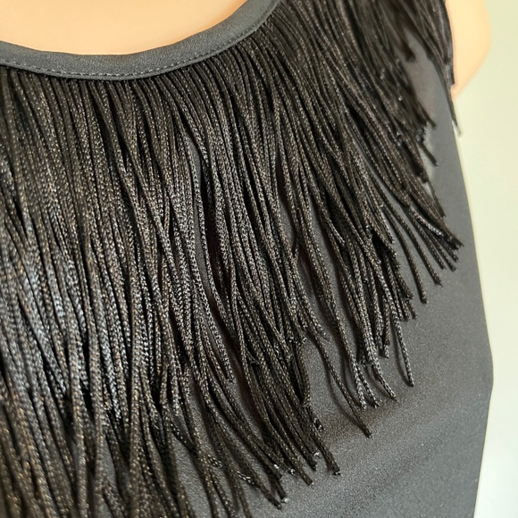 Banana Republic Women's Top Medium Black Sleeveless Tassles Coachella Su… - Picture 5 of 9